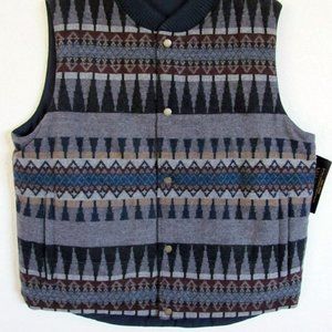 Pendleton Silver Creek Wool Vest. Gray/Blue NWT